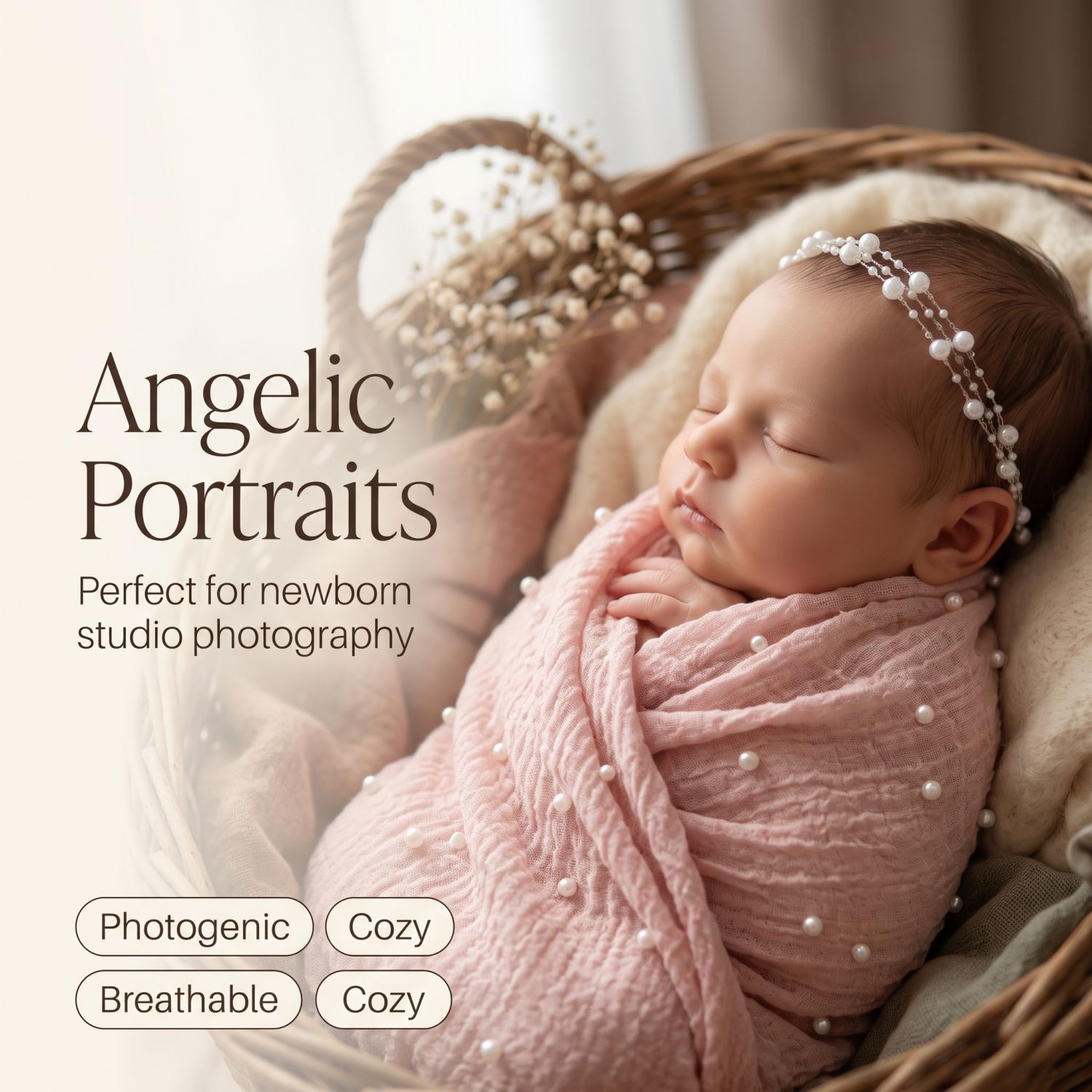 Baby Clothing Us - Kain pembungkus fotografi anak-anak baru terbuat