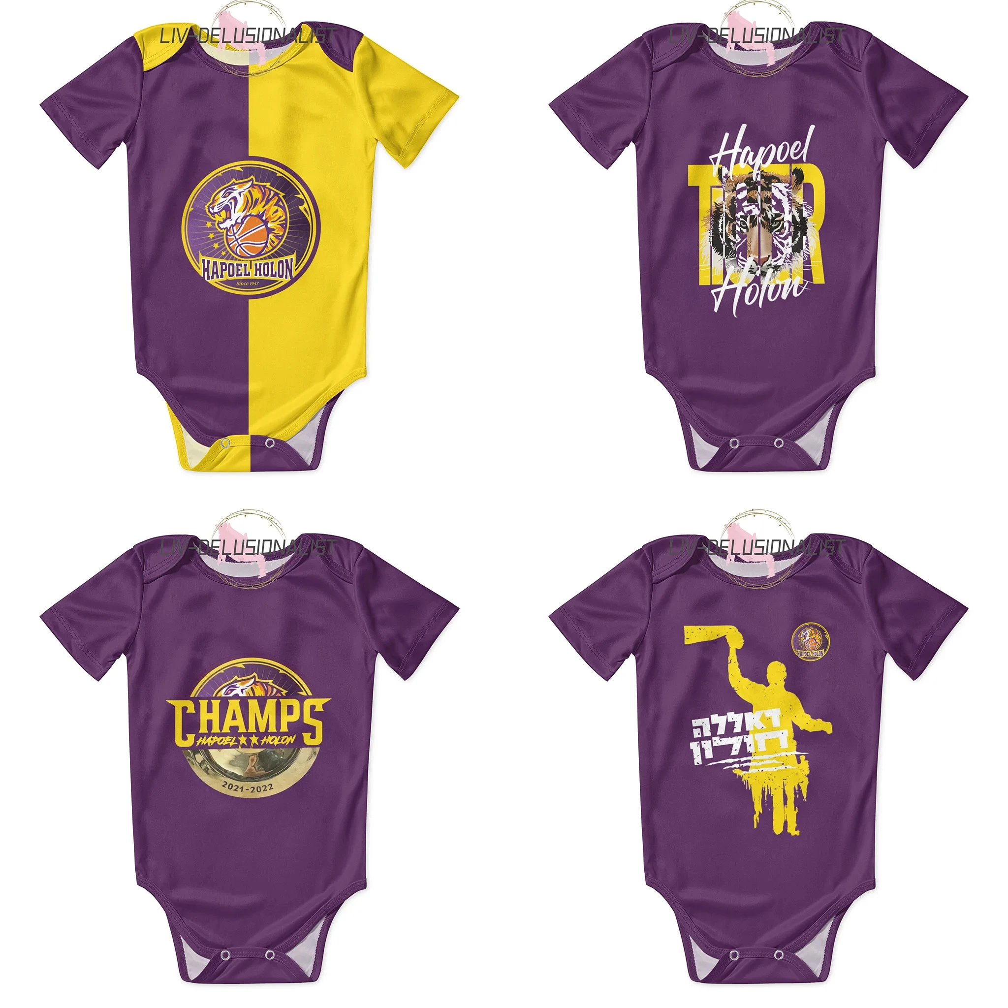 Romper Onesie Baby - Hapoel Holon Bodysuit Bayi Basket Kaus