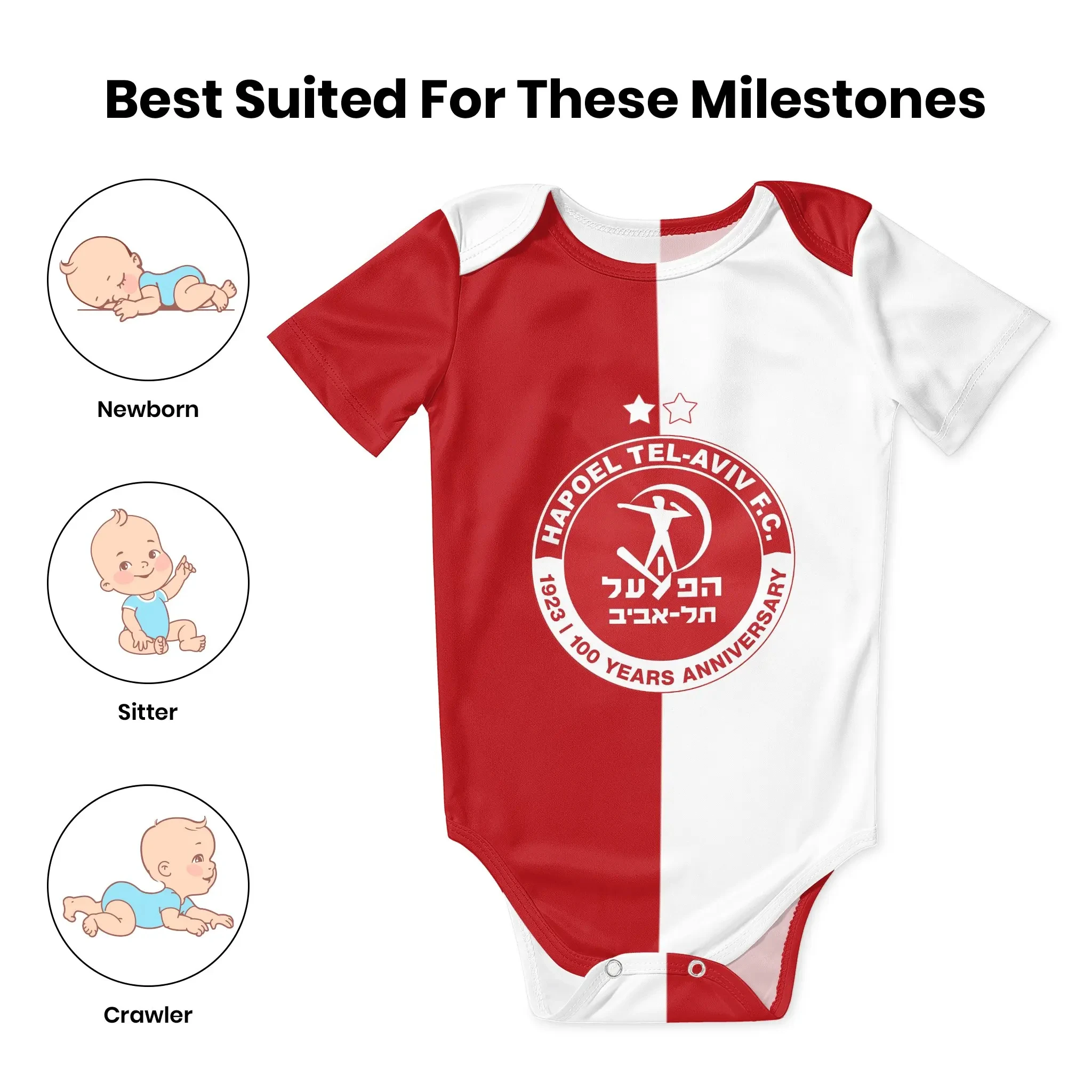 Hapoel Tel Aviv Bodysuit Bayi  - Romper Onesie Baby ulasan dan harga