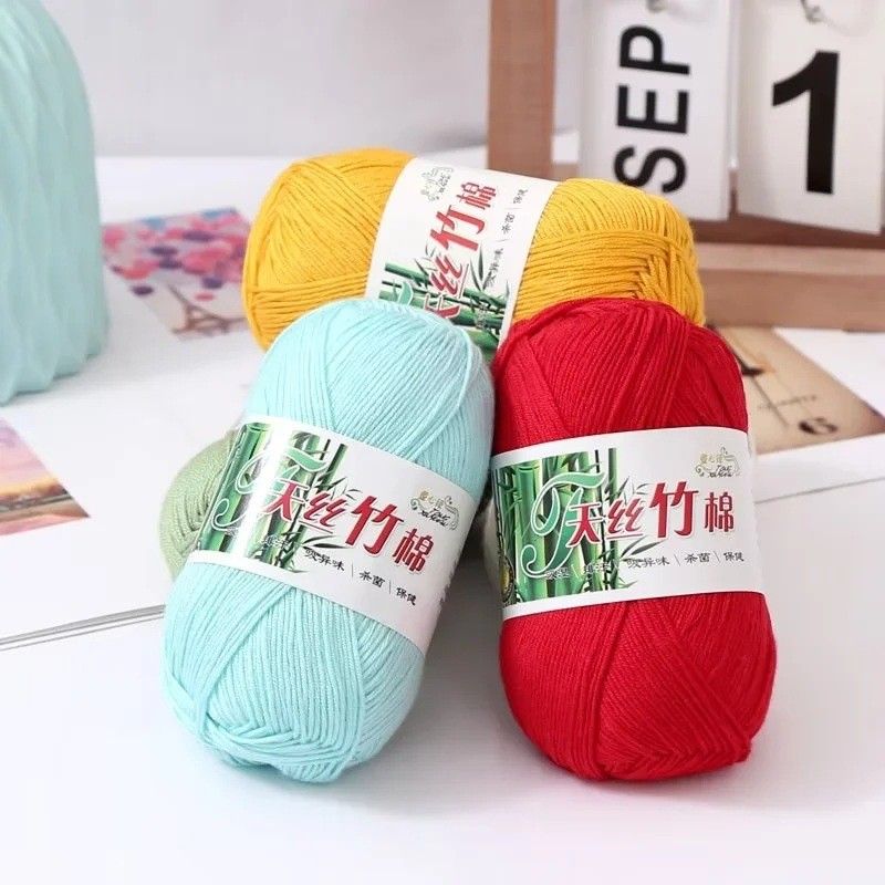 Benang Katun Bambu Arang Halus - Baby Clothing Yarn ulasan dan harga