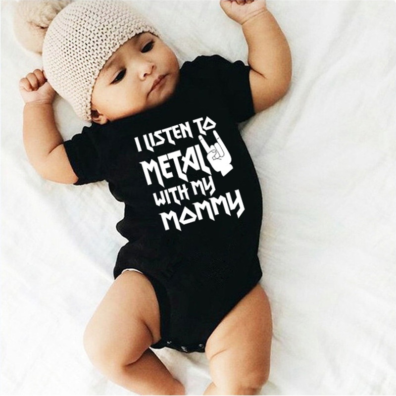 Saya Mendengarkan Logam dengan - Romper Onesie Baby ulasan dan harga