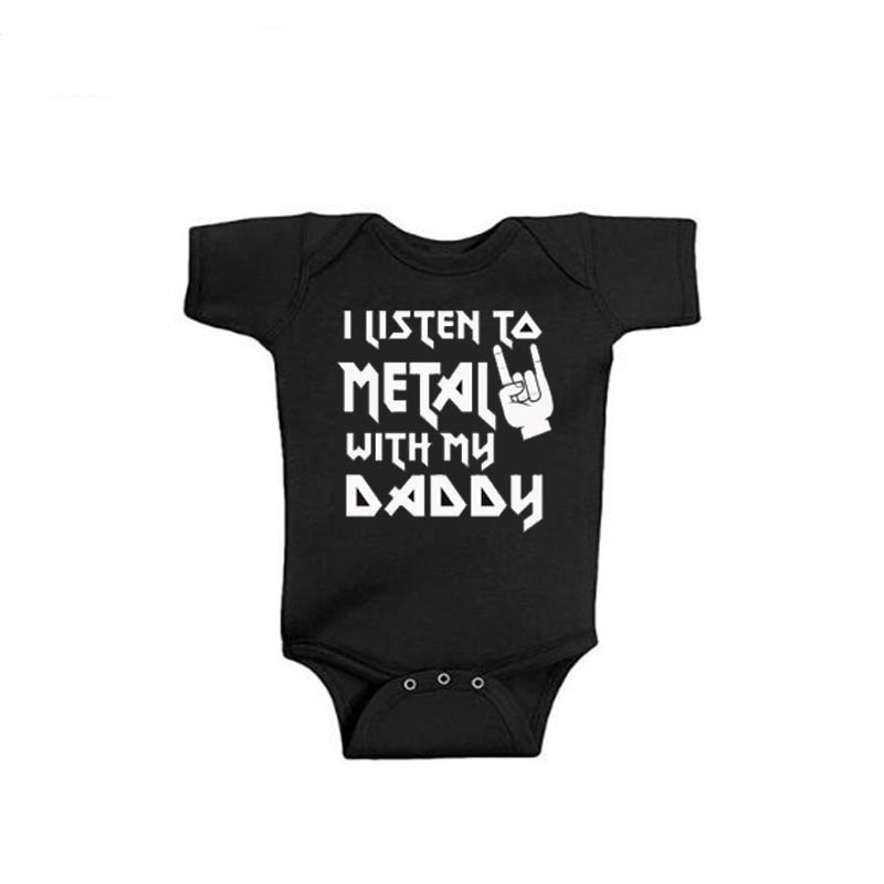 Saya Mendengarkan Logam dengan - Romper Onesie Baby ulasan dan harga