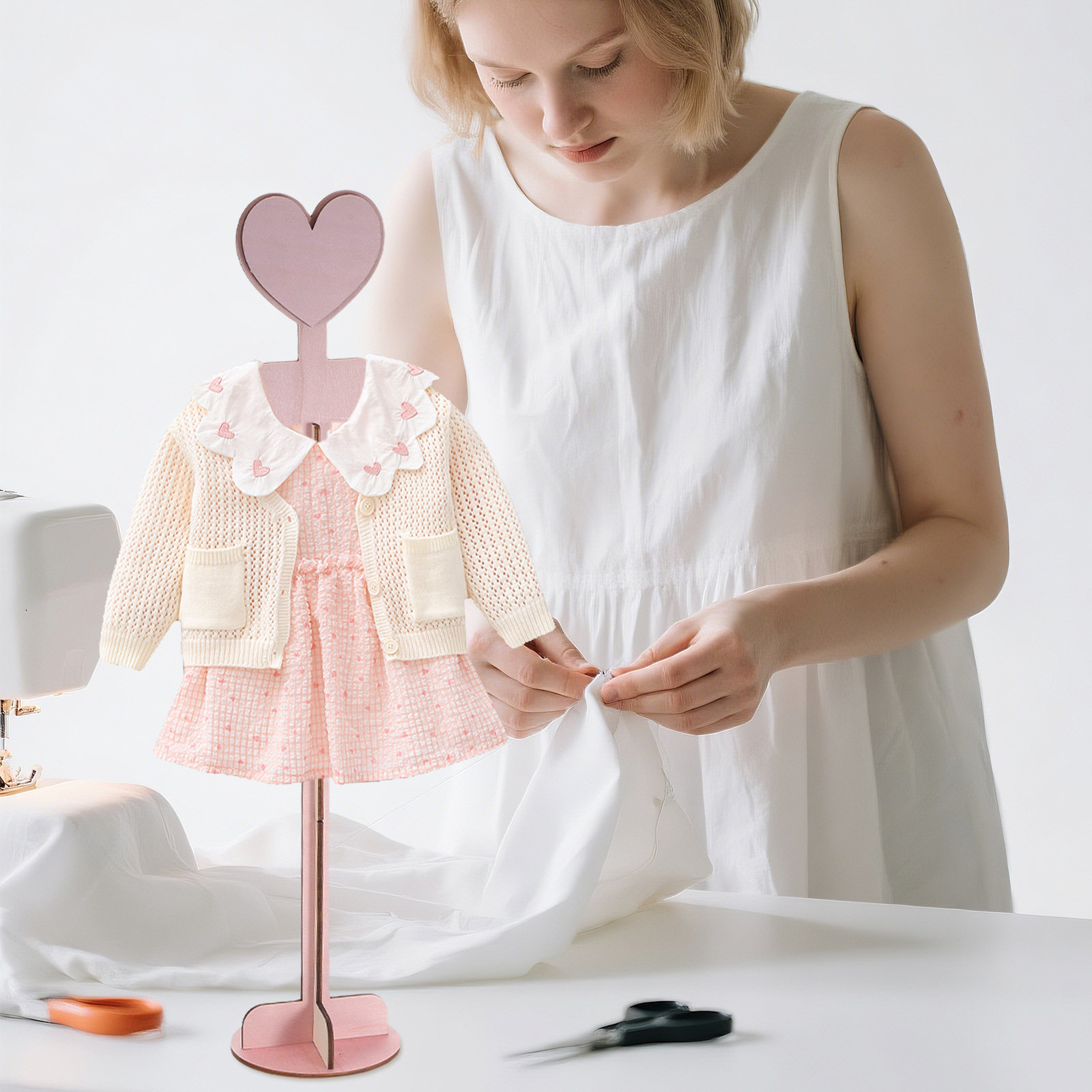 Rak Pakaian Bayi Kayu untuk Ka - Baby Clothing Display Stand ulasan dan harga