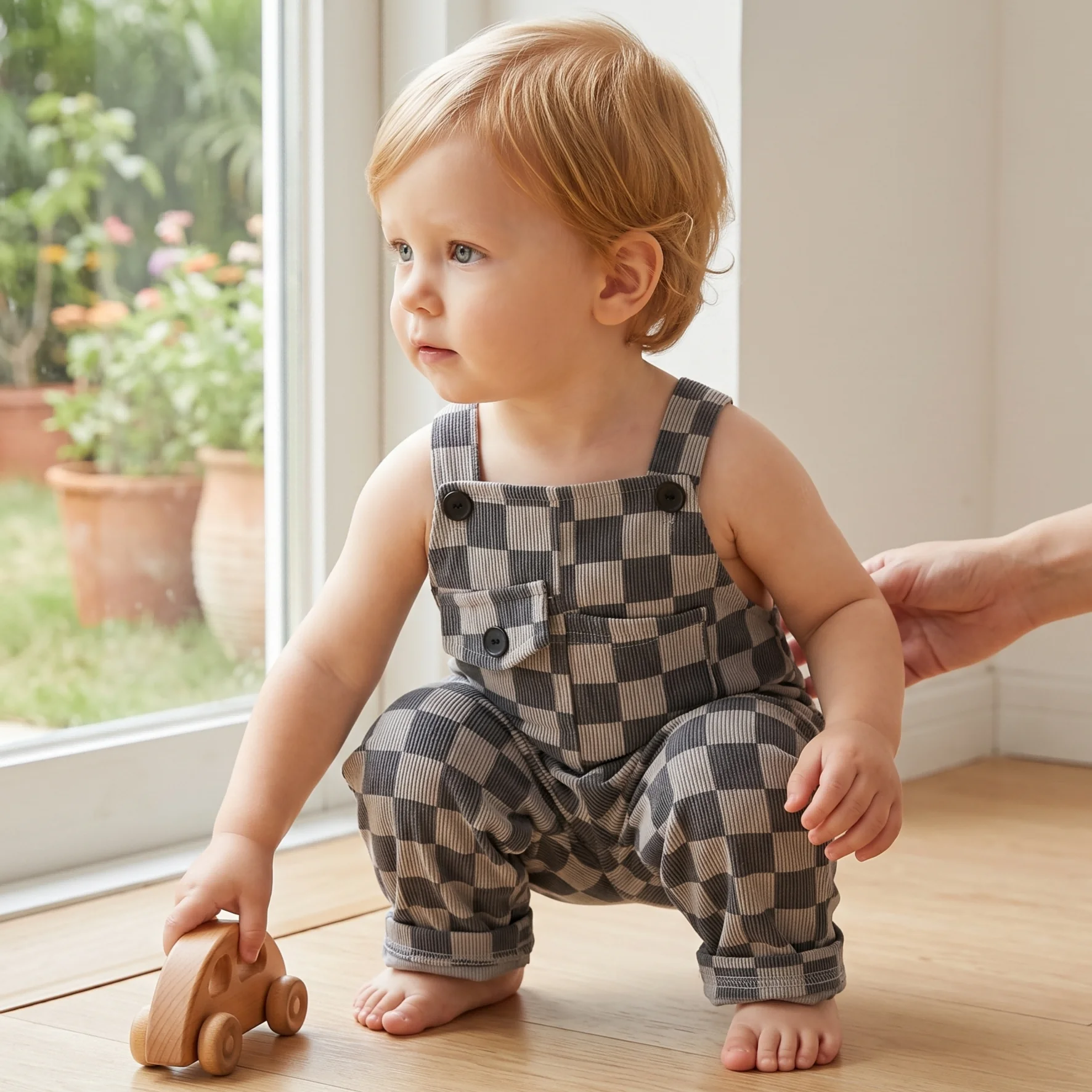 Celana Jumper Kotak-kotak Bayi - Baby Clothing Jumpers ulasan dan harga