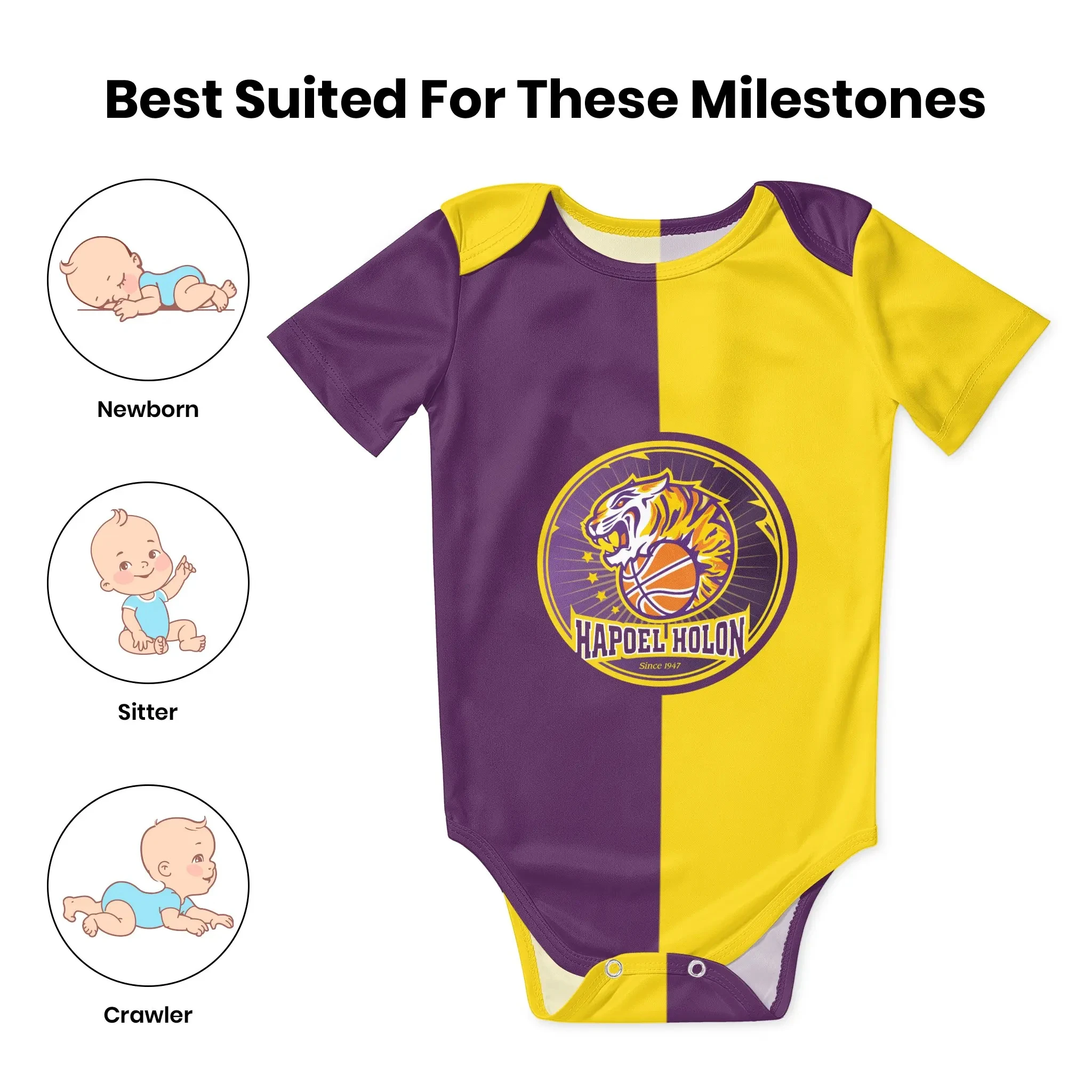 Hapoel Holon Bodysuit Bayi Bas - Romper Onesie Baby ulasan dan harga